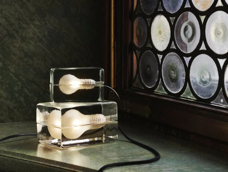 Design House Stockholm Mini Block Lamp, black cord