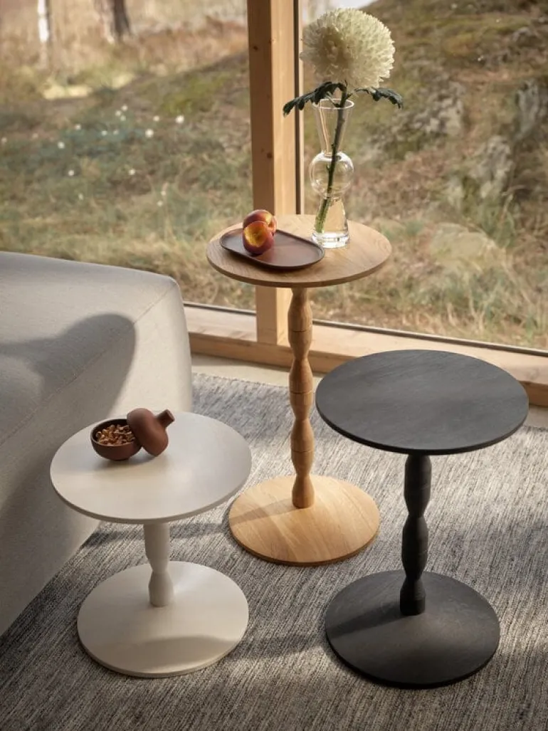 Design House Stockholm Pedestal sidetable, black