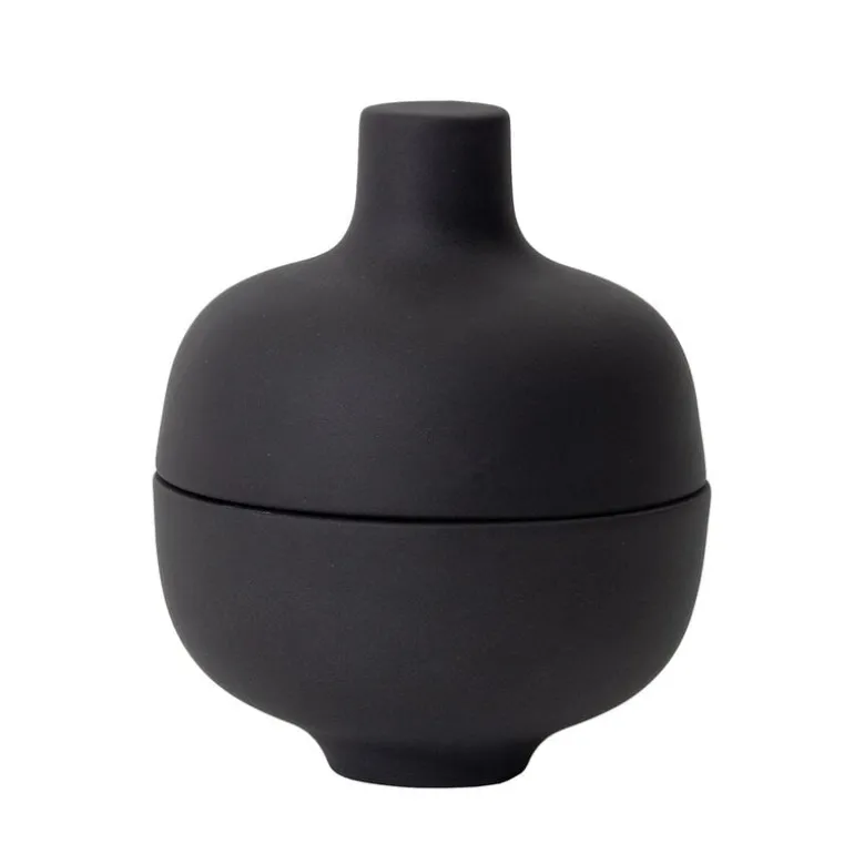 Design House Stockholm Sand Secrets bowl with lid, small, black