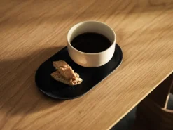 Design House Stockholm Sand Secrets plate, oval 20 cm, black