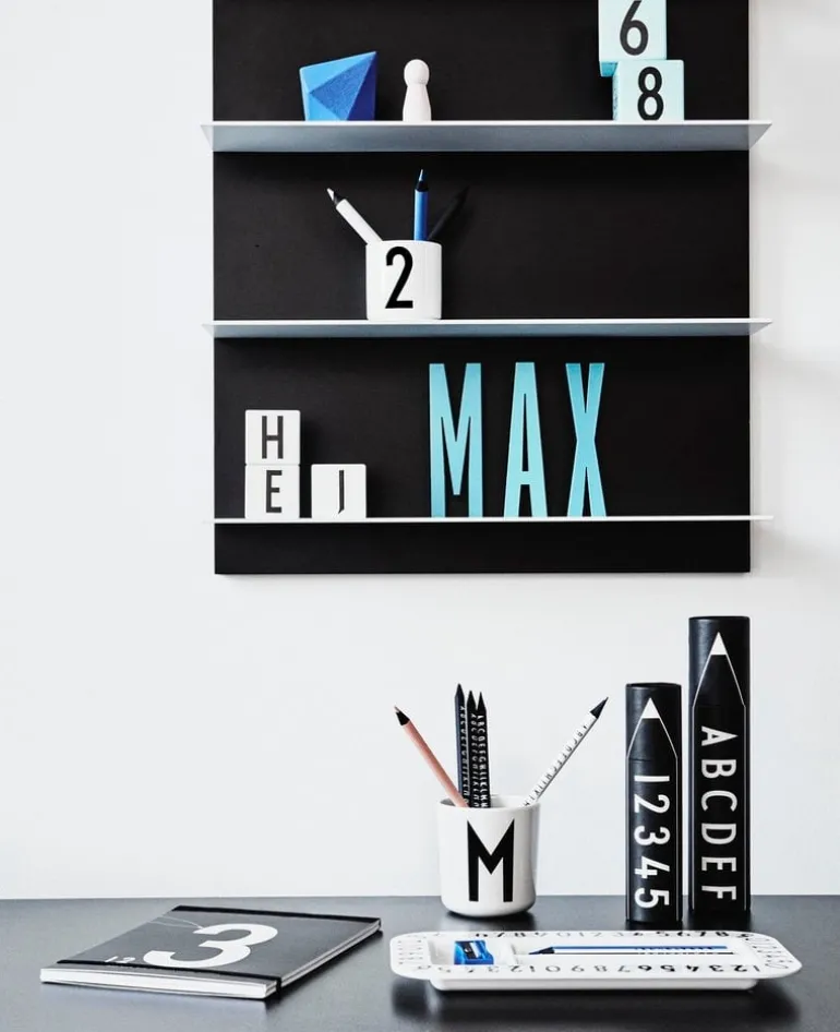 Design Letters Arne Jacobsen wooden letter, black A-Ö