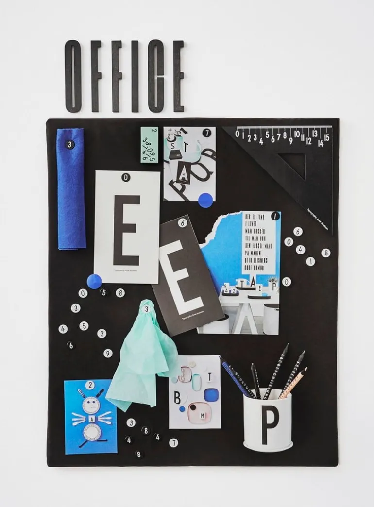 Design Letters Arne Jacobsen wooden letter, black A-Ö