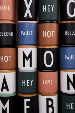 Design Letters Arne Jacobsen porcelain cup, white, A-Z