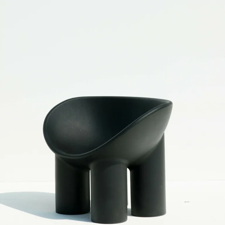 Driade Roly Poly armchair, recycled plastic, black