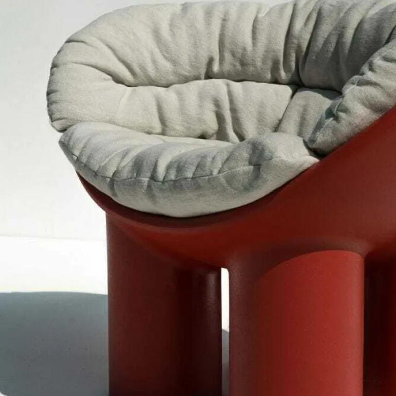 Driade Roly Poly armchair, red brick