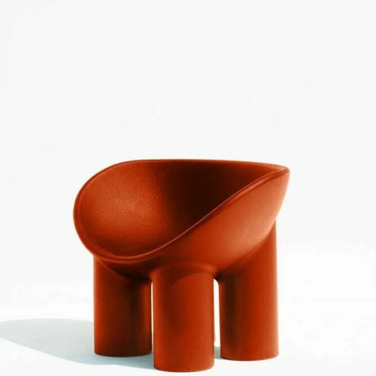 Driade Roly Poly armchair, red brick