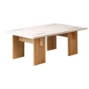 Eberhart Furniture Arnold coffee table, light concrete - light oak