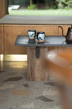 Eberhart Furniture Arnold coffee table, dark concrete - dark oak