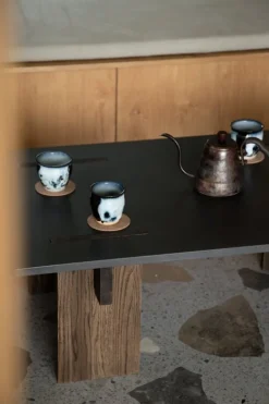 Eberhart Furniture Arnold coffee table, dark concrete - dark oak