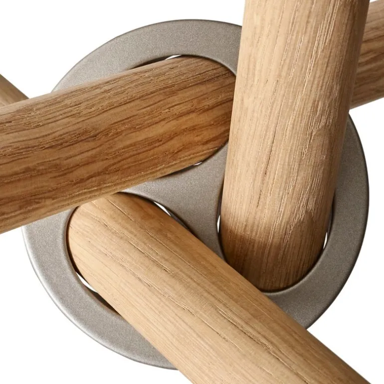 Eberhart Furniture Daphne coffee table, 65 cm, light concrete - light Oak