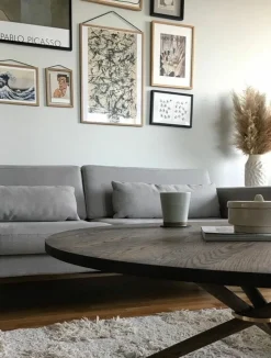 Eberhart Furniture Edda coffee table, 105 cm, dark oak