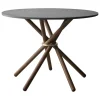 Eberhart Furniture Hector dining table, 105 cm, dark concrete - dark oak