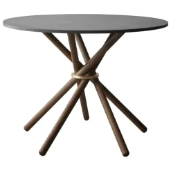 Eberhart Furniture Hector dining table, 105 cm, dark concrete - dark oak