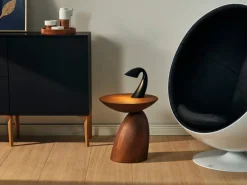 Eero Aarnio Originals Wooden Parabel table, small, walnut