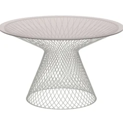 Emu Heaven table 120 cm, matt white, glass top