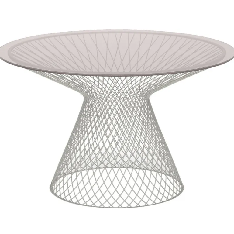 Emu Heaven table 120 cm, matt white, glass top