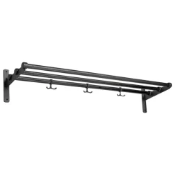 Essem Design Nostalgi hat/shoe rack, 100 cm, black stained oak - black
