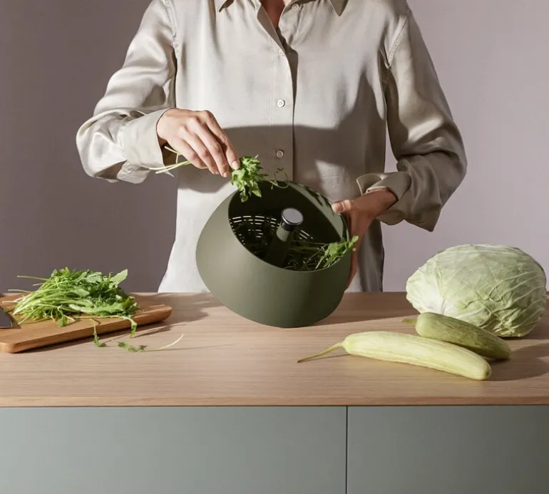 Eva Solo Green Tool spinning colander, green