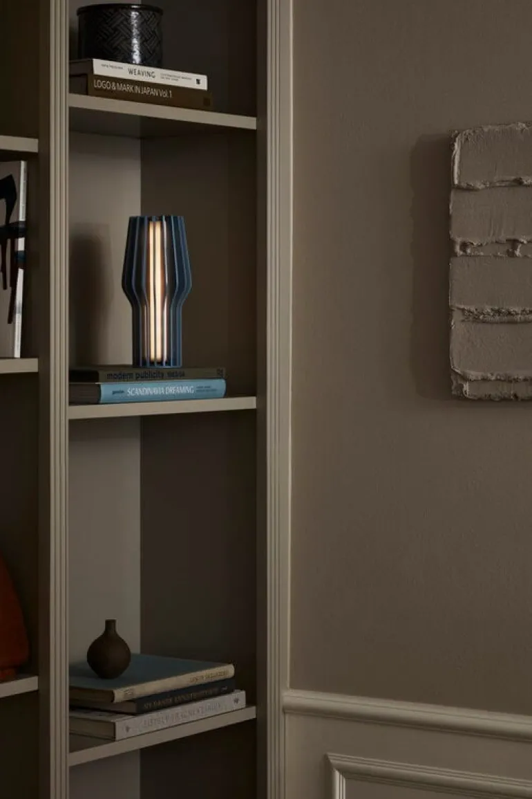 Eva Solo Radiant portable table lamp, dusty blue