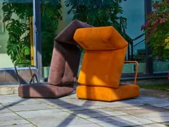 Fasetti Easy sofa module, 71 x 80 cm, orange Corda