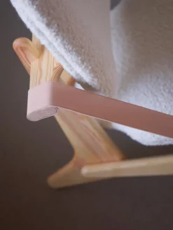 Fasetti Jumbo lounge chair, oiled pine - Makalu natural white