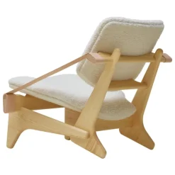Fasetti Jumbo lounge chair, oiled pine - Makalu natural white