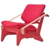 Fasetti Jumbo lounge chair, salmon red - Hallingdal red
