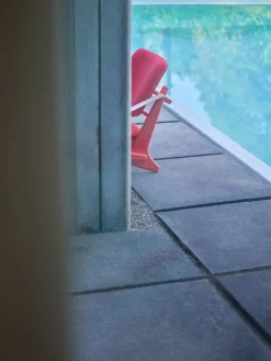 Fasetti Jumbo lounge chair, salmon red - Hallingdal red