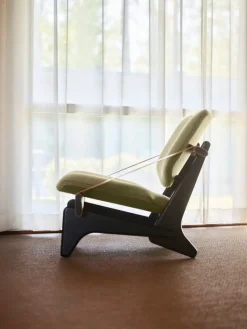 Fasetti Jumbo lounge chair, black - Coda green