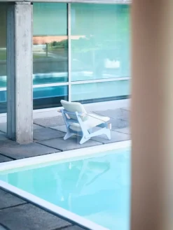 Fasetti Jumbo lounge chair, dove grey  - Coda natural white