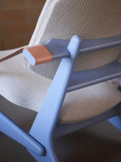 Fasetti Jumbo lounge chair, dove grey  - Coda natural white