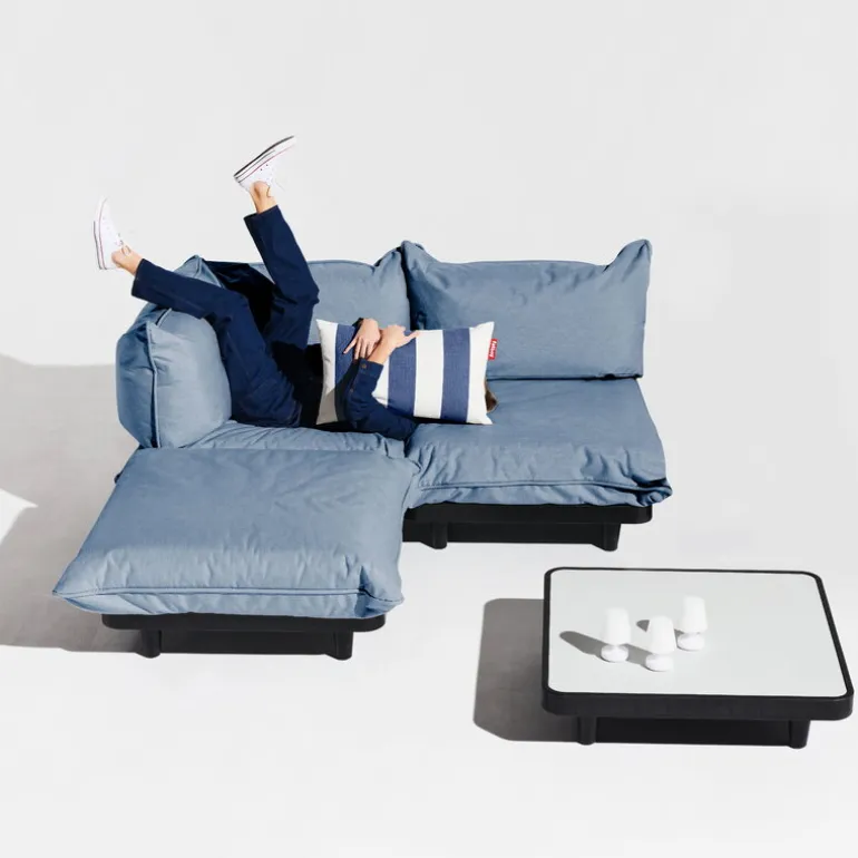 Fatboy Paletti sofa, 3 modules + table, left, storm blue
