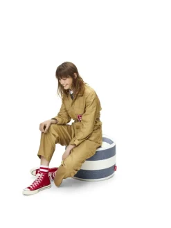 Fatboy Point Outdoor pouf,  stripe ocean blue