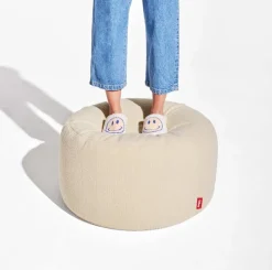 Fatboy Point Sherpa pouf, large, ecru