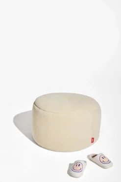 Fatboy Point Sherpa pouf, large, ecru