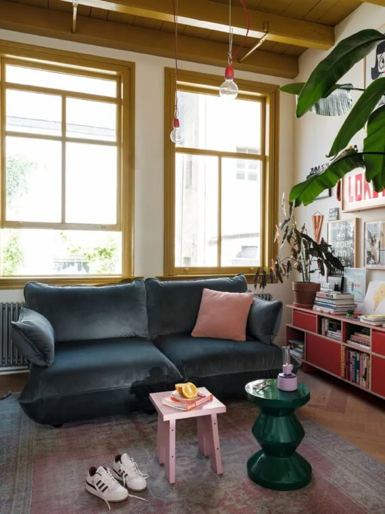 Fatboy Sumo Medium sofa, Velvet Recycled petrol