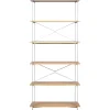 FDB Møbler A91 Nordhavn bookcase, 85 x 182 cm, oak - silk grey