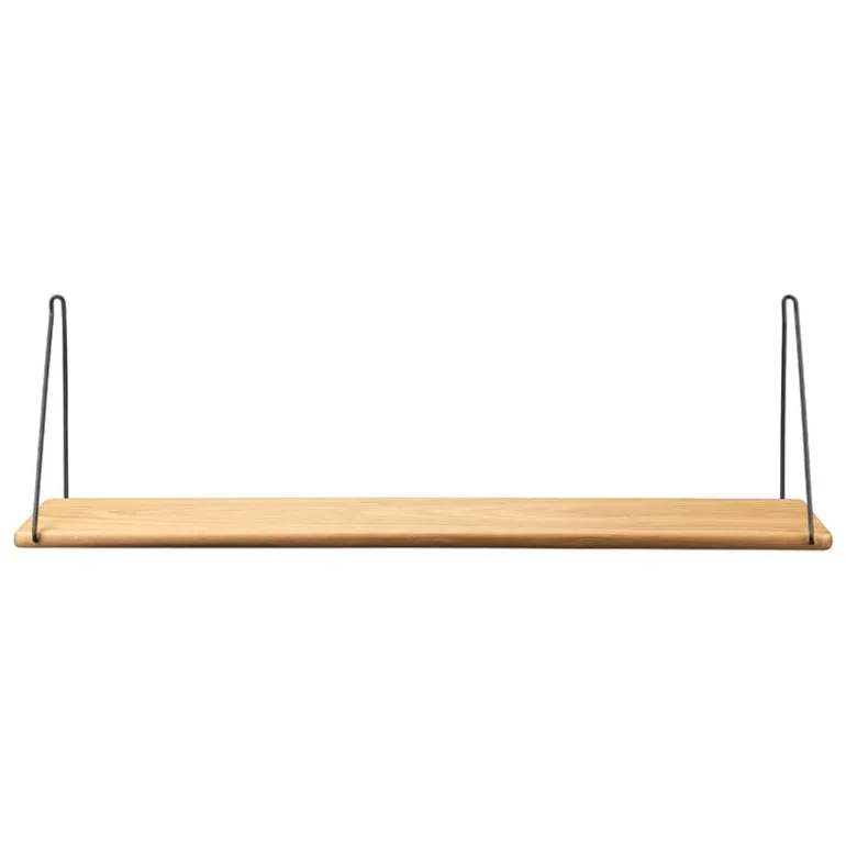 FDB Møbler B145 shelf, 20 x 90 cm, lacquered oak - black