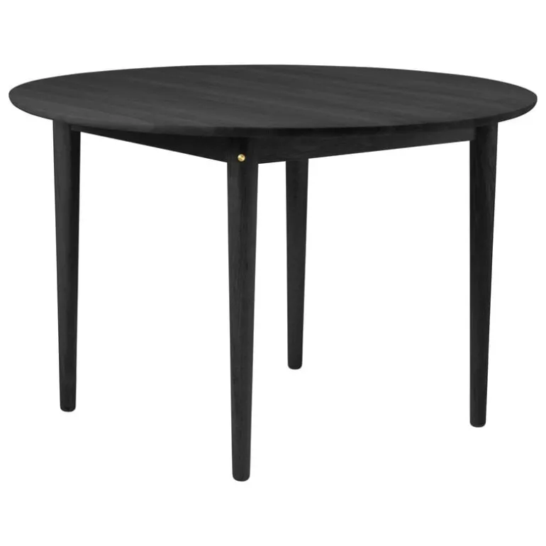 FDB Møbler C62 Bjørk dining table, 115 cm, black oak