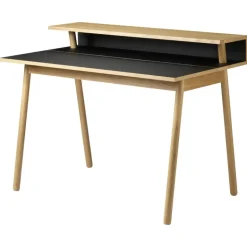 FDB Møbler C68 Nørrebro desk, oak - black linoleum