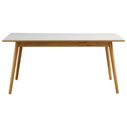 FDB Møbler C35B dining table, 160 x 82 cm, oak - light grey linoleum
