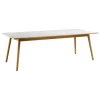 FDB Møbler C35C dining table, 220 x 95 cm, oak - light grey linoleum