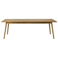 FDB Møbler C35C dining table, 220 x  95 cm, lacquered oak