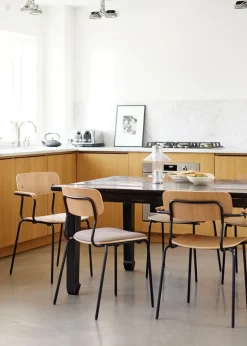 FDB Møbler J182 Holmen chair, oak veneer - Grain Taupe