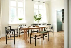 FDB Møbler J83B bench, black - natural