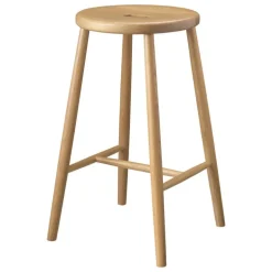FDB Møbler J27C counter stool, 65 cm, lacquered oak