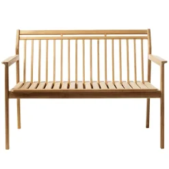 FDB Møbler M12 Sammen 2-seater bench with backrest