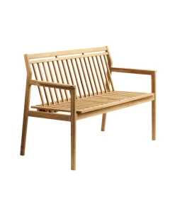 FDB Møbler M12 Sammen 2-seater bench with backrest