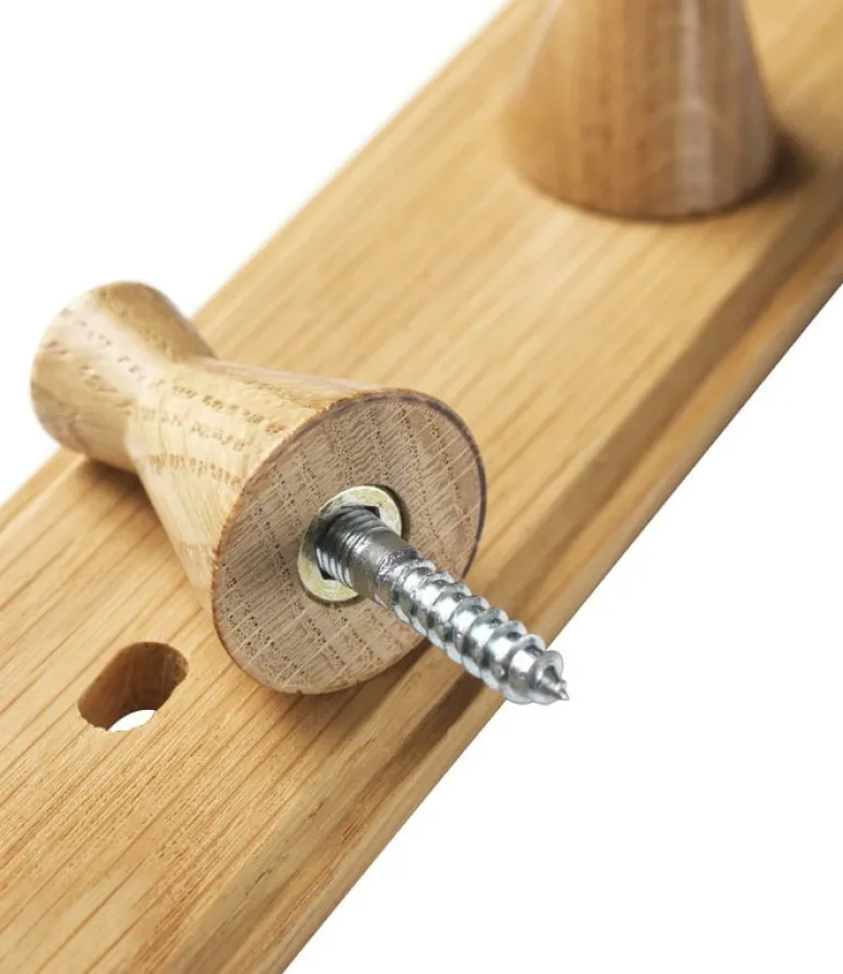 FDB Møbler Q3 Allé coat rack, 3 hooks, oak