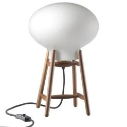 FDB Møbler U4 Hiti table lamp, walnut - opal glass